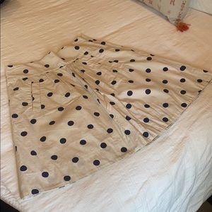 Jcrew Blue Polka Dot Skirt Size 0